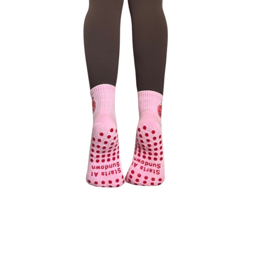 Pomegranate Ankle Grip Socks. Free Shipping