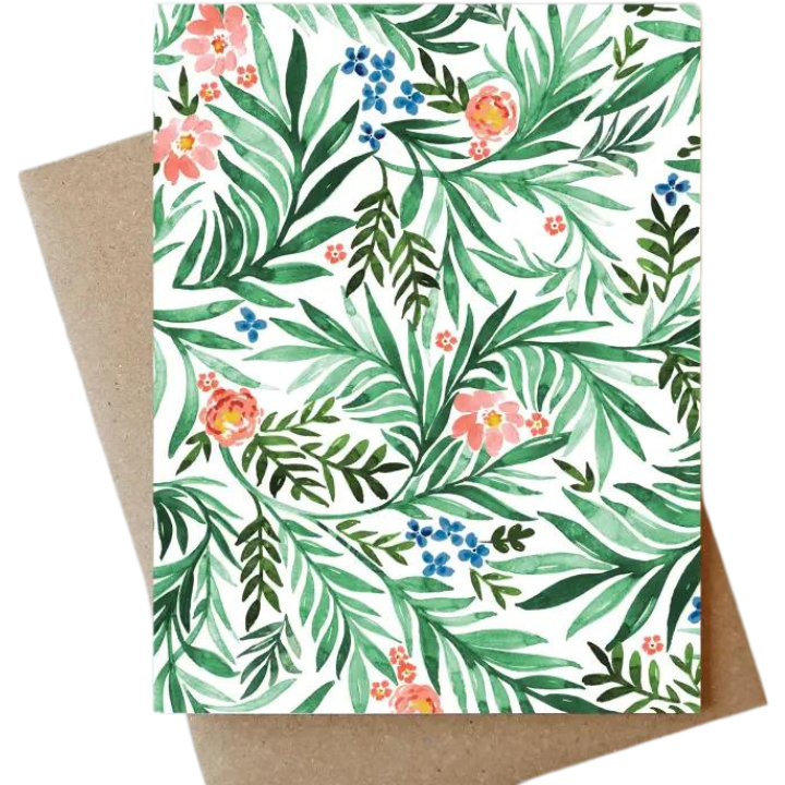 Sukkah and Flowers Blank Card