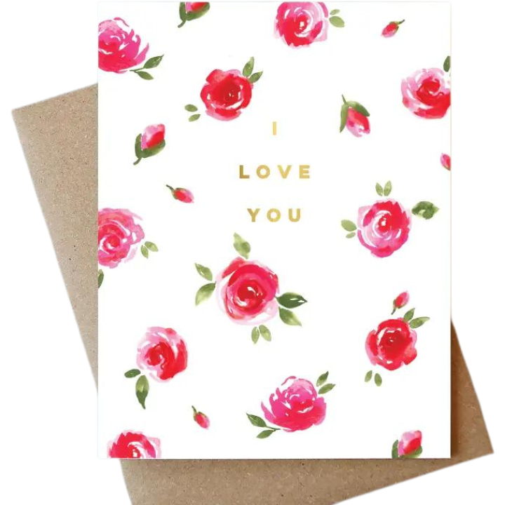 Roses I Love You Card