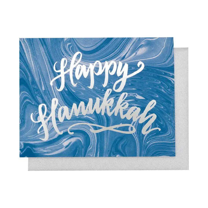 Hanukkah Marble Holiday Card