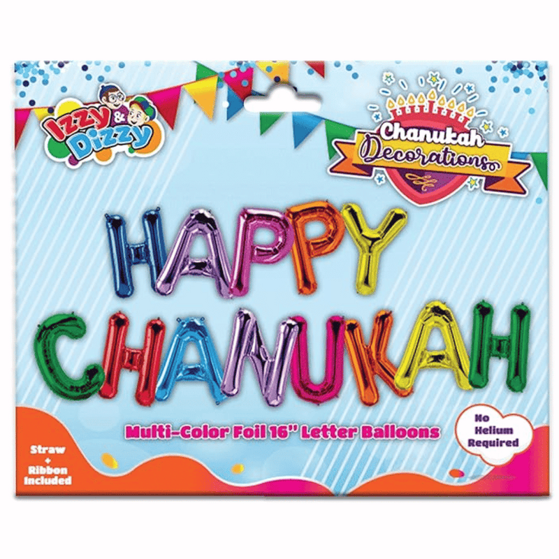 Rainbow 16” Chanukah Balloons