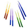 Rainbow Ombre Hanukkah Candles