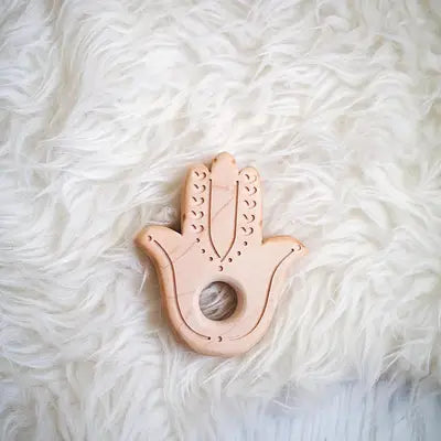 Hamsa Wooden Teether