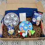Passover seder plate and toys to send to friends and family