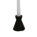Matte Black Ceramic Shabbat Candlestick (sold individually)