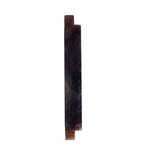Purple Fluorite Stone Mezuzah with Gold Shin, 6 inch