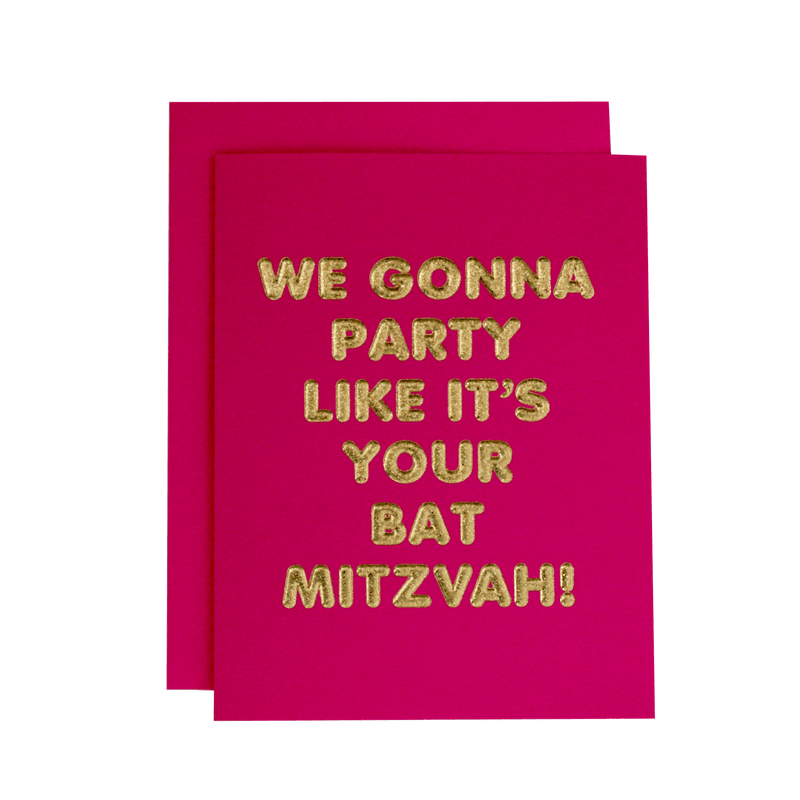 Bat Mitzvah Party Card